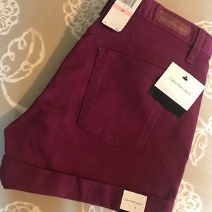 Calvin Klein NWT Purple Currant Jean Shorts